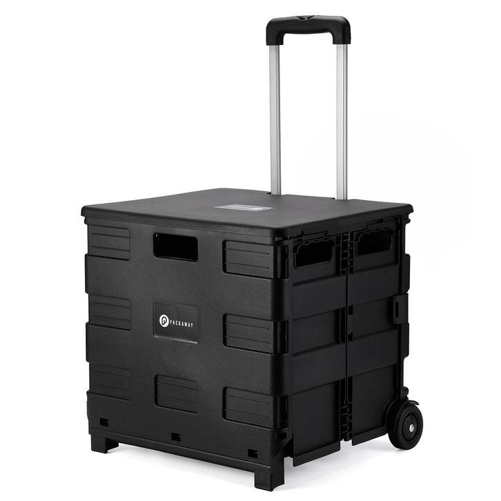 Packaway 50 Liter Opvouwbare Boodschappentrolley met DEKSEL, Doe-het-zelf en Verbouw, Kratten en Dozen, Krat, Nieuw, Opvouwbaar