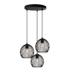 Zwarte ronde 3L hanglamp Wiro bolvormig, klein, Nieuw, Ophalen of Verzenden, Industrieel, Metaal