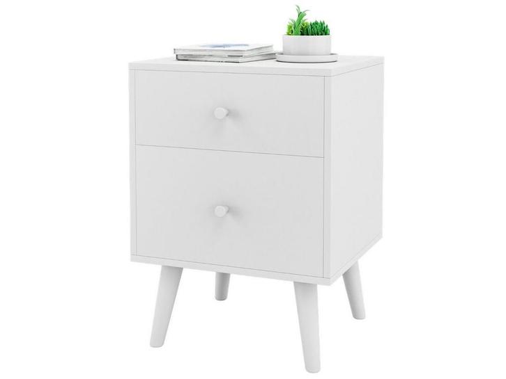 Coast Nachtkastje 2 Lades 45x40x62 cm – Houten Ladekastje, Huis en Inrichting, Woonaccessoires | Overige, Nieuw, Verzenden