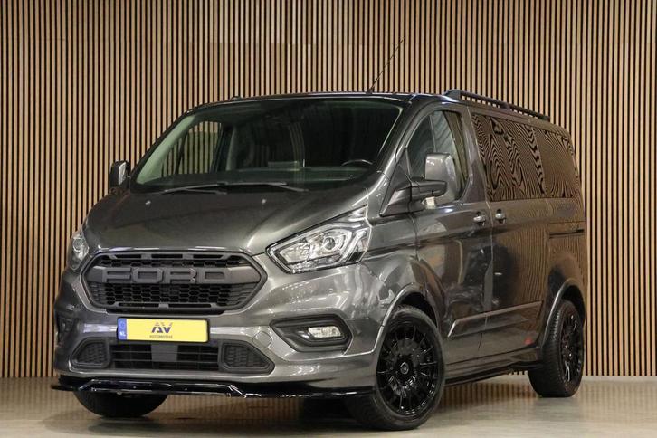 Ford Transit Custom 310 2.0 TDCI Sport DC 170 PK | Navigatie, Auto's, Bestelauto's, Onderhoudsboekje, Lease, Zwart, Automaat, Overige kleuren