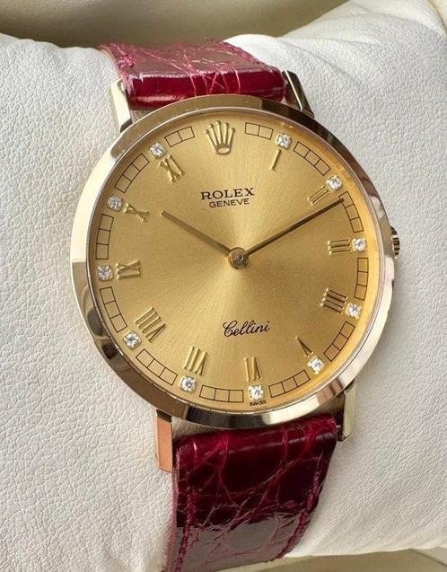 Rolex - Cellini 18K Gold with Diamonds - Zonder Minimumprijs, Sieraden, Tassen en Uiterlijk, Horloges | Heren