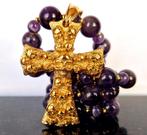 Amethist - Halsketting – middeleeuws christendom – kruis –, Antiek en Kunst