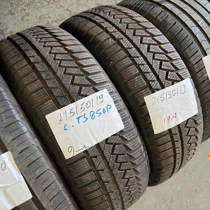 2 x Continental Winter TS850P 215-50-19 Winterbanden 9mm, Auto-onderdelen, Banden en Velgen, 19 inch, Winterbanden, 215 mm, Personenwagen