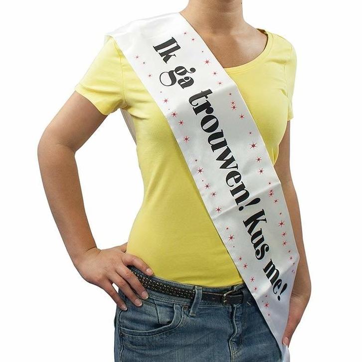 Sjerp Ik ga trouwen kus me!, Kleding | Dames, Carnavalskleding en Feestkleding, Nieuw, Ophalen of Verzenden