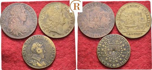 Rechenpfennig Lot 3 Stueck Frankreich:, Postzegels en Munten, Penningen en Medailles, Verzenden