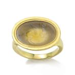 Ring Geel goud, Oud-Romeins agaatdiepdruk van Pegasus in, Sieraden, Tassen en Uiterlijk, Antieke sieraden