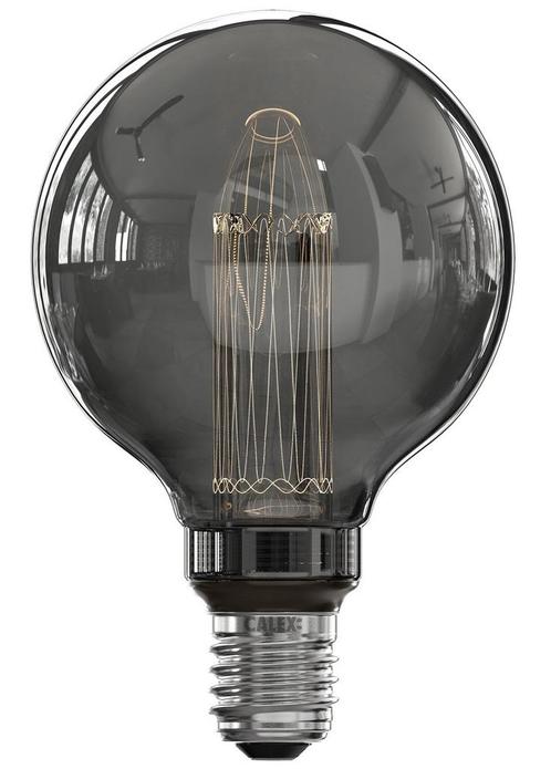 Calex LED Glasfiber Globelamp G95 3.5W 40lm 2000K Titaniu..., Huis en Inrichting, Lampen | Overige, Nieuw, Ophalen of Verzenden