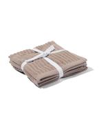 HEMA Vaatdoekjes 30x30 katoen bruin - 3 stuks, Verzenden, Nieuw