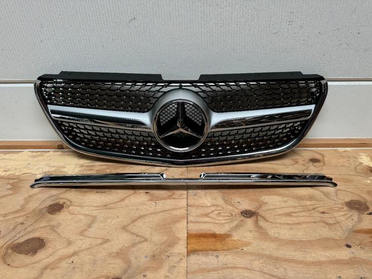 Grille Diamond Vito w447 Zilver (Nieuw), Auto-onderdelen, Carrosserie en Plaatwerk, Nieuw, 12 maanden garantie, Mercedes-Benz