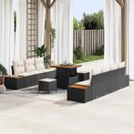vidaXL Tuin Sofa Set met kussen 10 pcs Zwart Poly riet, Tuin en Terras, Verzenden, Nieuw, Rotan
