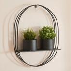 [en.casa] Plantenrek Vestby met bloempotten metaal 61x46,5x1, Verzenden, Nieuw