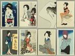 Takehisa Yumeji Mokuhangashu   Complete Set of 8