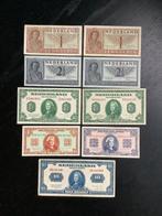 Nederland. - 9 banknotes 1943-1949  (Zonder Minimumprijs)