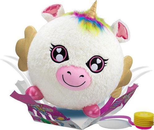 Biggies Unicorn wit - Opblaasbare pluchen Knuffel, Kinderen en Baby's, Speelgoed | Overig, Ophalen of Verzenden