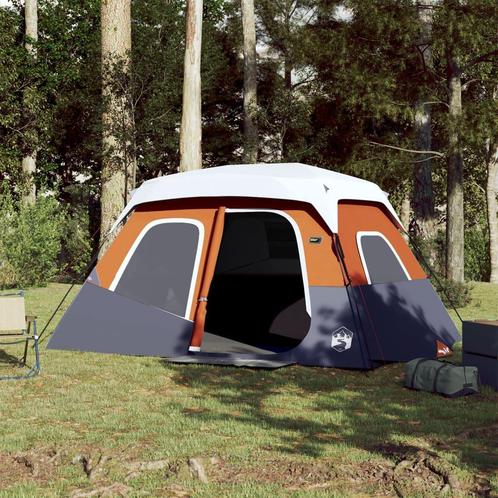 vidaXL Tent met LED 6-persoons snelontgrendeling lichtgrijs, Caravans en Kamperen, Tenten, Nieuw, tot en met 2, Verzenden