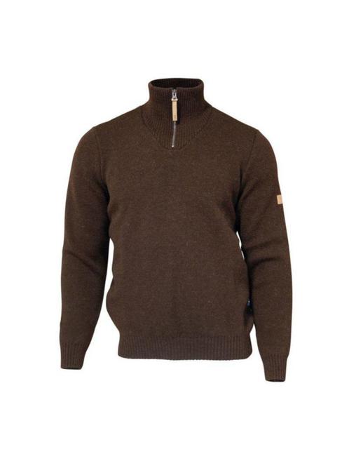 Ivanhoe trui NLS Elm Coffee Bean half zip - 100% zuivere..., Kleding | Heren, Truien en Vesten, Bruin, Nieuw, Verzenden