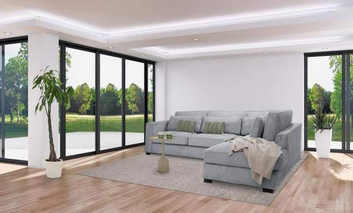 Hoekbank Almere - hoekbanken - Grijs, Huis en Inrichting, Banken | Bankstellen, Nieuw, Stof