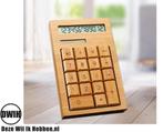 Houten Rekenmachine / Calculator op Zonne-Energie, Diversen, Nieuw