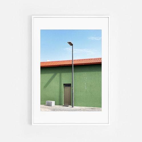Nicolás Rivas - Street light and green wall, Antiek en Kunst, Kunst | Schilderijen | Modern