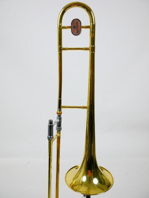 Trombone Bb Besson 600 gelakt gebruikt, Muziek en Instrumenten, Blaasinstrumenten | Trombones, Tenor, Gebruikt, Met koffer, Ophalen of Verzenden