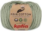 Katia Fair Cotton - 46 bleekgroen - Biologisch Katoengaren, Hobby en Vrije tijd, Breien en Haken, Ophalen of Verzenden, Nieuw
