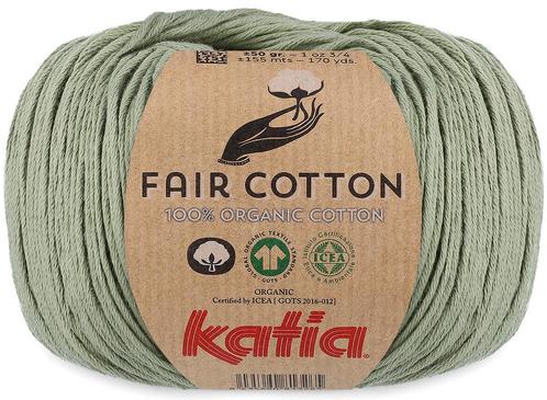 Katia Fair Cotton - 46 bleekgroen - Biologisch Katoengaren, Hobby en Vrije tijd, Breien en Haken, Ophalen of Verzenden