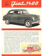 1950 FIAT 1400 LEAFLET FRANS, Nieuw, Author