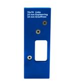 Boormal voor scharnieren ronde hoek 76x76 mm links, Verzenden, Nieuw