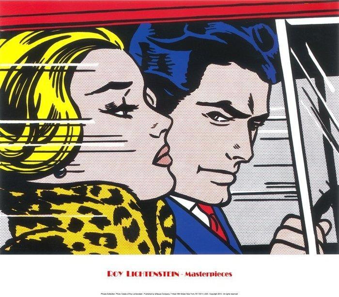 Roy Lichtenstein - In the Car, 1963 - Big Size XL - Offset, Antiek en Kunst, Kunst | Designobjecten