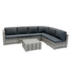 Rotan Modulaire Tuinmeubelen 7 Stuk Grijs Loungeset met, Tuin en Terras, Tuinsets en Loungesets, Verzenden, Nieuw