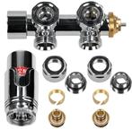 Hoekstopkraan - Inc. thermostaatknop - Zilver - LuxeBath, Verzenden, Zo goed als nieuw