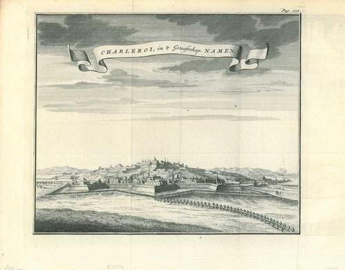 Zicht op Charleroi, Antiek en Kunst, Kunst | Etsen en Gravures