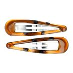 Klikklak Haarspeldjes Epoxy 9 cm – Bruin – Stevige Grip, Nieuw
