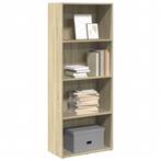 vidaXL Boekenkast 60x30x152 cm bewerkt hout sonoma, Huis en Inrichting, Kasten | Boekenkasten, Minder dan 50 cm, Verzenden, Nieuw