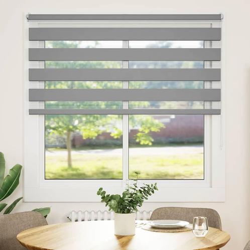 vidaXL Duo rolgordijn 140 x 175 cm grijs, Huis en Inrichting, Stoffering | Gordijnen en Lamellen, Grijs, Nieuw, Verzenden