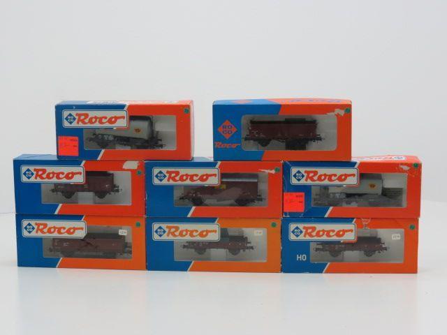 Schaal H0 Roco set van 8 goederenwagons #804 (H0 (1:87)), Hobby en Vrije tijd, Modeltreinen | H0, Wagon, Gebruikt, Roco, Analoog