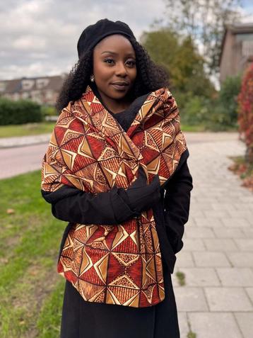 Warme Sjaal met Afrikaanse print Unisex - Bruin Prism beschikbaar voor biedingen