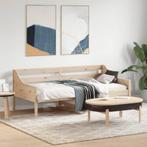 vidaXL Slaapbank zonder matras 90x190 cm massief grenenhout, 90 cm, Eenpersoons, Bruin, Verzenden