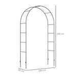 TRUUSK Tuinboog Metaal Zwart - Rozenboog Klimboog - 1,40 x 0, Tuin en Terras, Verzenden, Nieuw