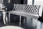 Design bankstel CASTLE DELUXE 165cm grijs fluwelen, Huis en Inrichting, Banken | Bankstellen, Ophalen of Verzenden, Nieuw