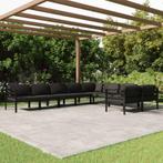 vidaXL 9-delige Loungeset met kussens aluminium, Verzenden, Nieuw, Aluminium, Loungeset