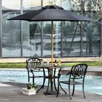 TRUUSK Parasol Tuinparaplu 3-laags Zonwering Bamboe 180/ Po, Tuin en Terras, Parasols, Verzenden, Nieuw