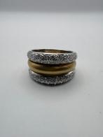 Ring - 18 karaat Witgoud, Geel goud - 0.45ct. tw. Diamant, Sieraden, Tassen en Uiterlijk, Ringen, Nieuw