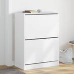 vidaXL Schoenenkast met 2 klaplades 80x42x108 cm wit, Verzenden, Nieuw
