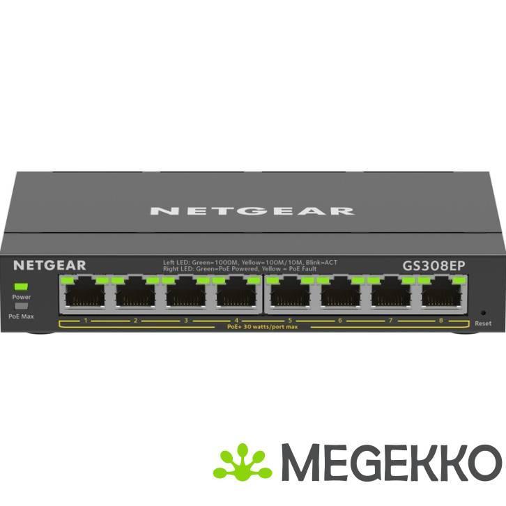 Netgear GS308EP Managed netwerk switch, Computers en Software, Netwerk switches, Nieuw, Verzenden
