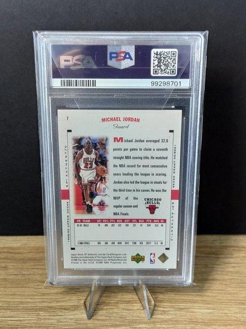 1998 Upper Deck SP Authentic Michael Jordan PSA 8.5 - 1, Verzamelen, Stickers