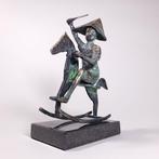 J. Chol - Boy on the rocking horse (Bronze sculpture -