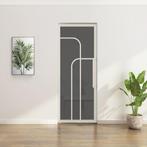 Stalen Taatsdeur - Wit - 4 Vlaks rond - Rook glas, Doe-het-zelf en Verbouw, Minder dan 80 cm, Overige typen, Nieuw, Metaal