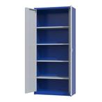 Nieuwe archiefkast - 195x92x42cm - roldeurkast - blauw/grijs