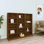 vidaXL Cd-kast 100x23x89,5 cm bewerkt hout bruin eikenkleur, Huis en Inrichting, Woonaccessoires | Cd- en Dvd-rekken, Verzenden